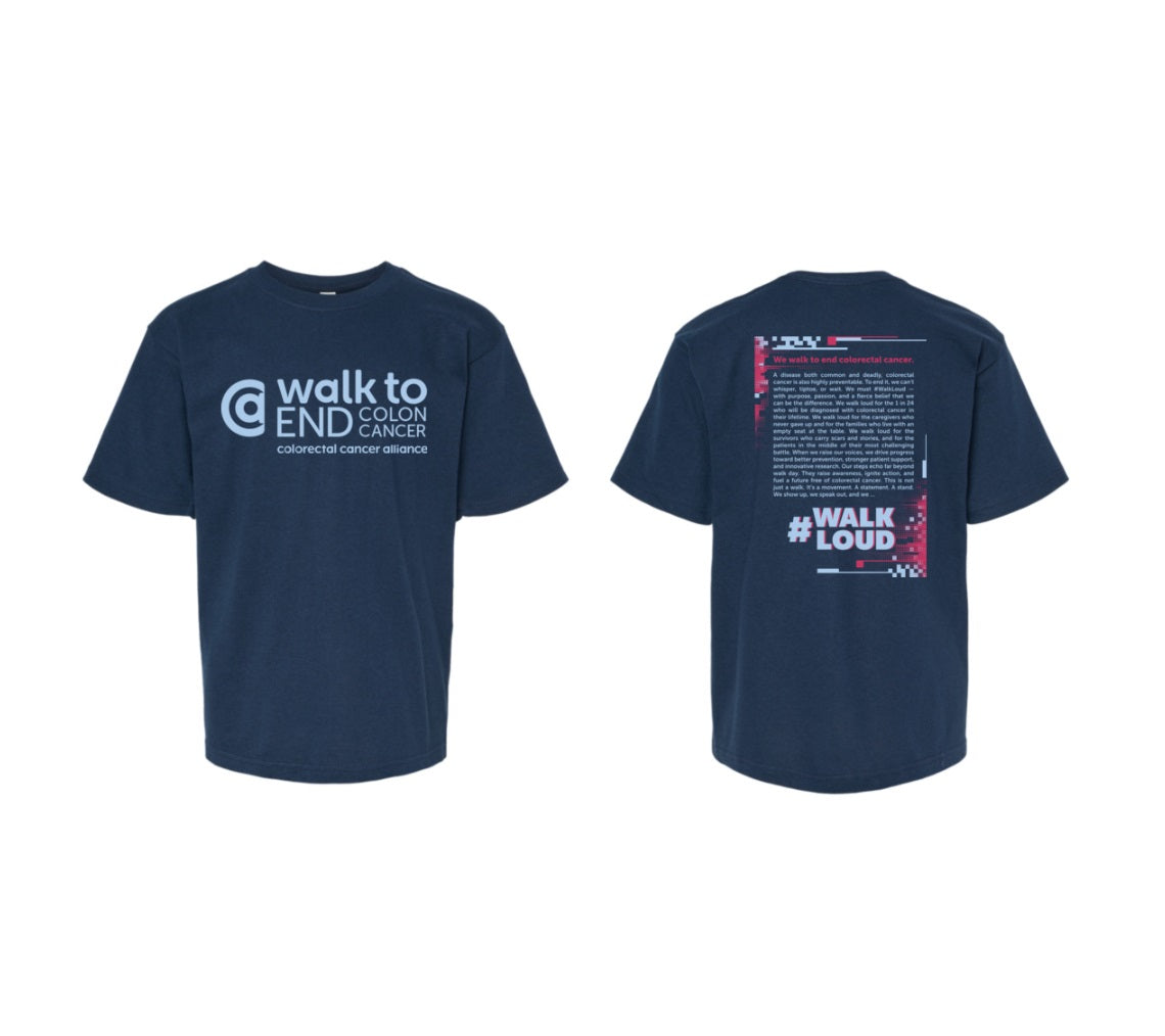 Stock - CCAlliance YOUTH - Fundraiser Navy Walk to End Shirts