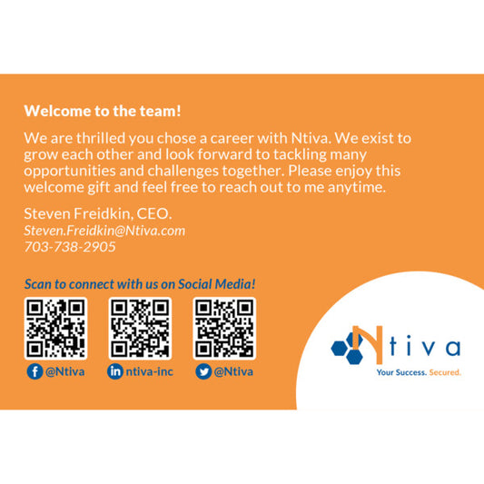 NTIVA Welcome to the Team! Postcard